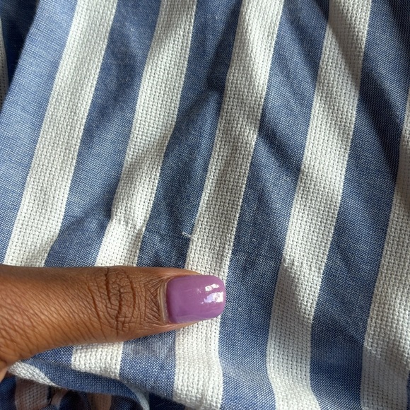 DOLAN left coast collection V-Neck Blouse Stripe Zipper Closure Size 2X - Picture 11 of 11